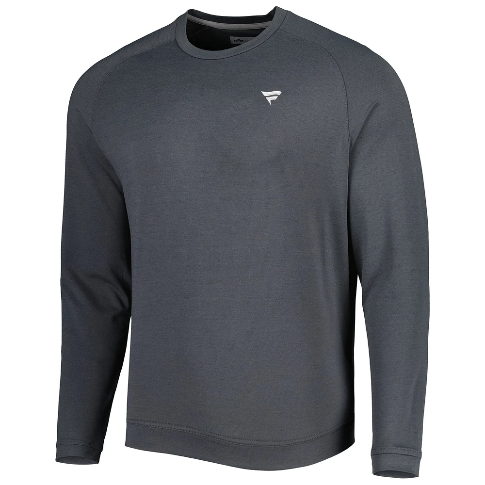 Men's Peter Millar Black Fanatics Corporate Cradle Performance Raglan Pullover Sweatshirt