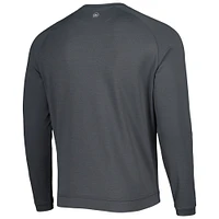 Men's Peter Millar Black Fanatics Corporate Cradle Performance Raglan Pullover Sweatshirt