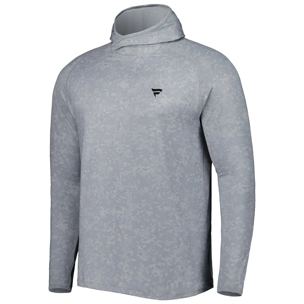 Men's Peter Millar Gray Fanatics Corporate Aurora Raglan Hoodie Long Sleeve Top