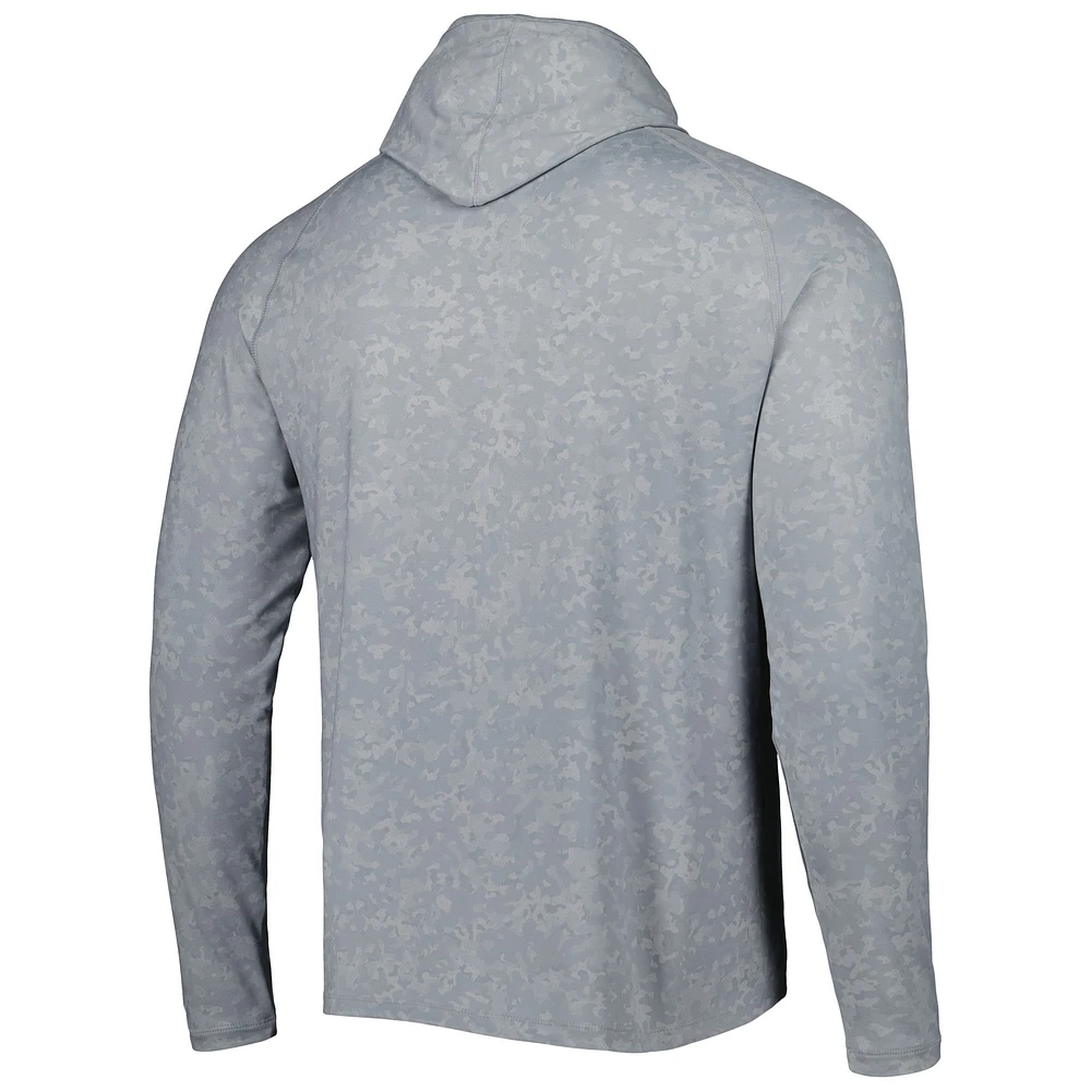 Men's Peter Millar Gray Fanatics Corporate Aurora Raglan Hoodie Long Sleeve Top