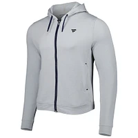 Men's Peter Millar Gray Fanatics Corporate Full-Zip Hoodie