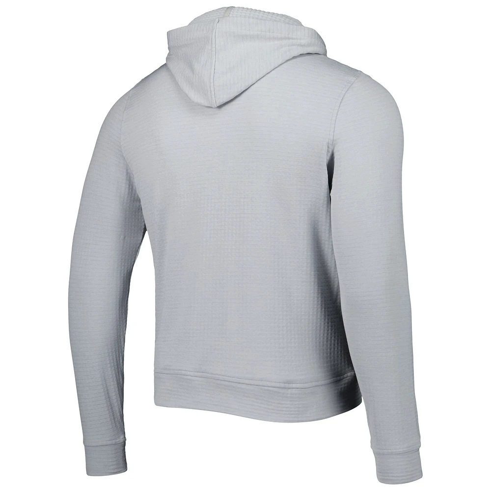 Men's Peter Millar Gray Fanatics Corporate Full-Zip Hoodie