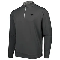 Men's Peter Millar Gray Fanatics Corporate Perth Quarter-Zip Top