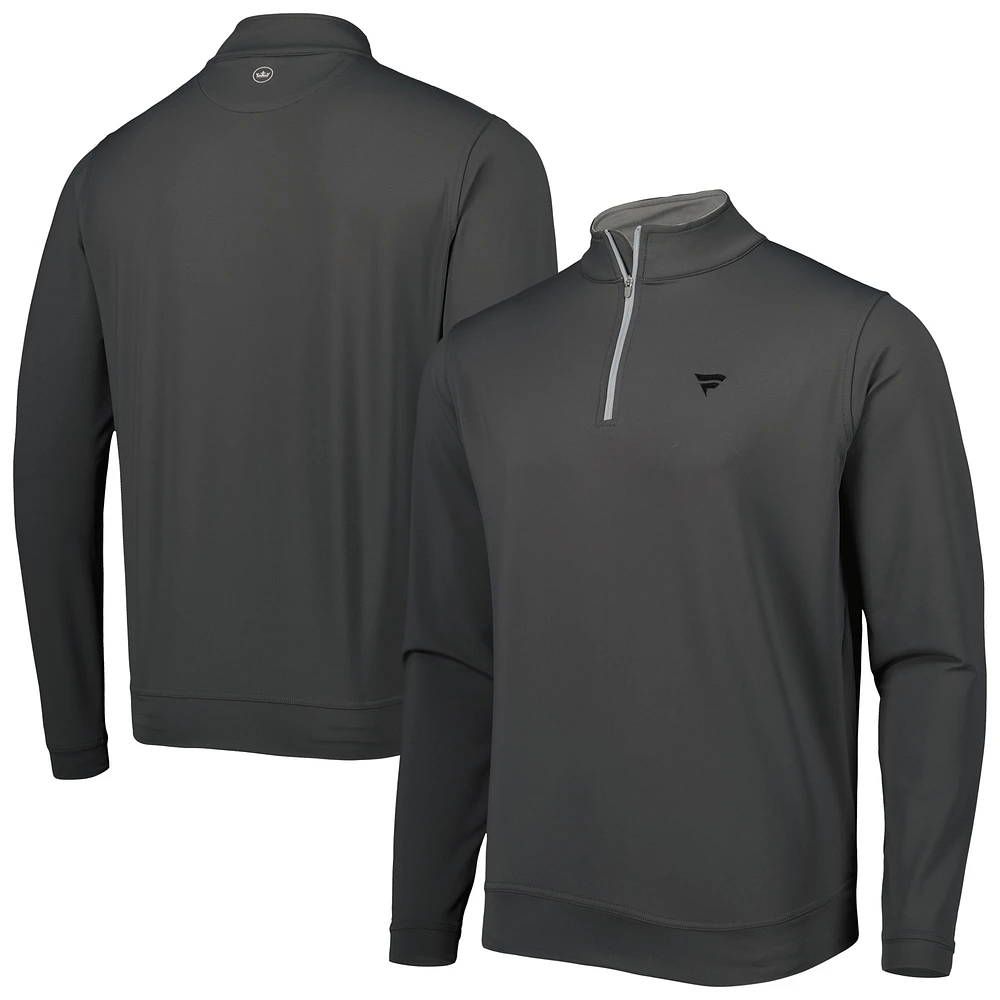 Men's Peter Millar Gray Fanatics Corporate Perth Quarter-Zip Top
