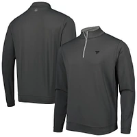Men's Peter Millar Gray Fanatics Corporate Perth Quarter-Zip Top