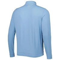 Men's Peter Millar Light Blue Fanatics Corporate Perth Quarter-Zip Top