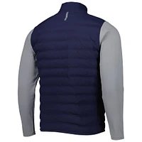 Men's Peter Millar Navy Fanatics Corporate Stitchless Baffle Hybrid Full-Zip Jacket