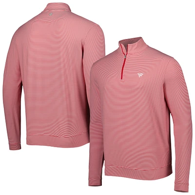 Haut zippé performance à mini rayures Peter Millar Red Fanatics Corporate Perth pour homme