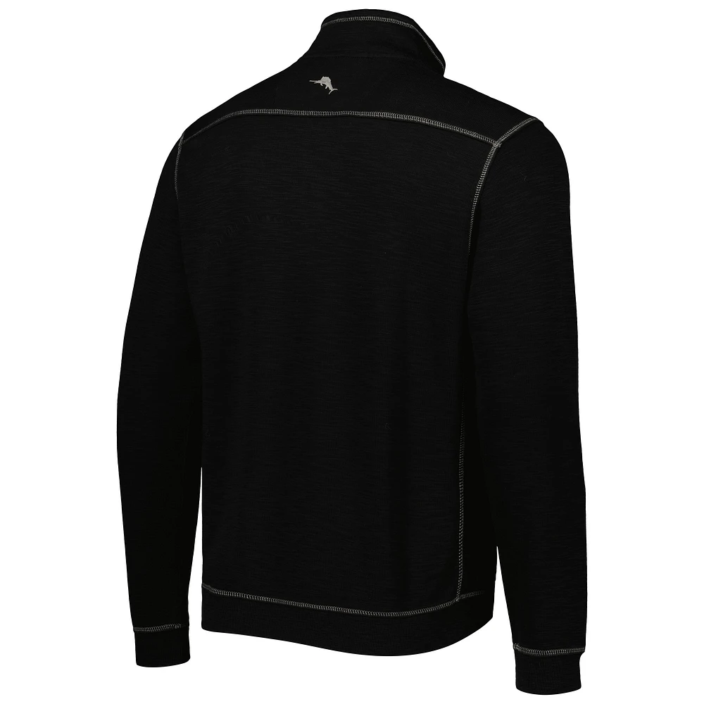 Men's Tommy Bahama Fanatics Corporate Tobago Bay Tri-Blend Quarter-Zip Pullover