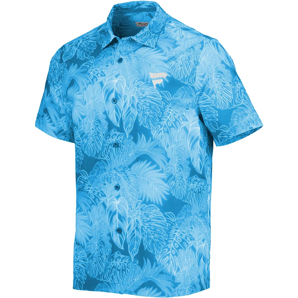 Men's Tommy Bahama Blue Fanatics Corporate Coast Luminescent Fronds Camp Button-Up Shirt