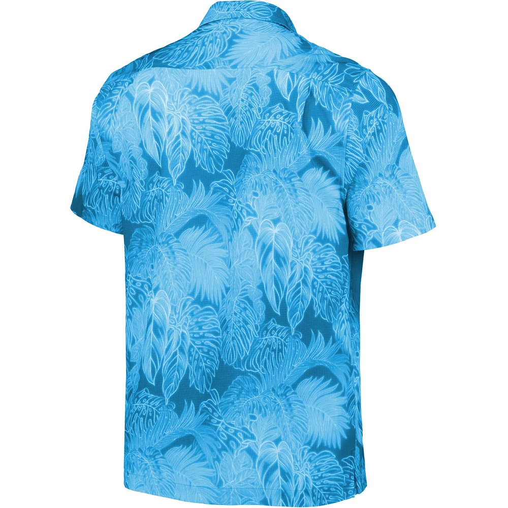 Men's Tommy Bahama Blue Fanatics Corporate Coast Luminescent Fronds Camp Button-Up Shirt