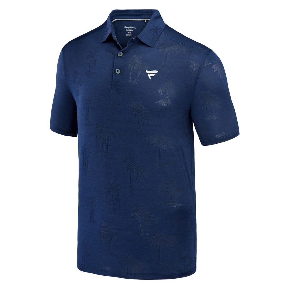 Men's Tommy Bahama Blue Fanatics Corporate Sport Palm Coast Palmera IslandZone Polo