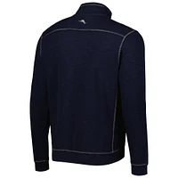 Pull zippé à trois mélanges Tommy Bahama Blue Fanatics Corporate Tobago Bay pour homme