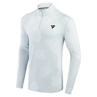 Men's Tommy Bahama Gray Fanatics Corporate Delray Frond IslandZone Half-Zip Jacket