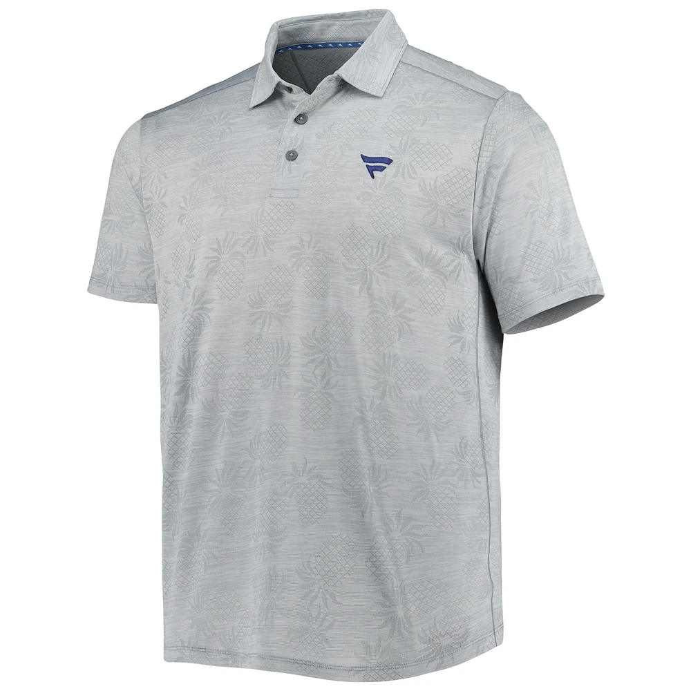 Polo Tommy Bahama gris Fanatics Corporate IslandZone Pineapple Palm Coast pour homme