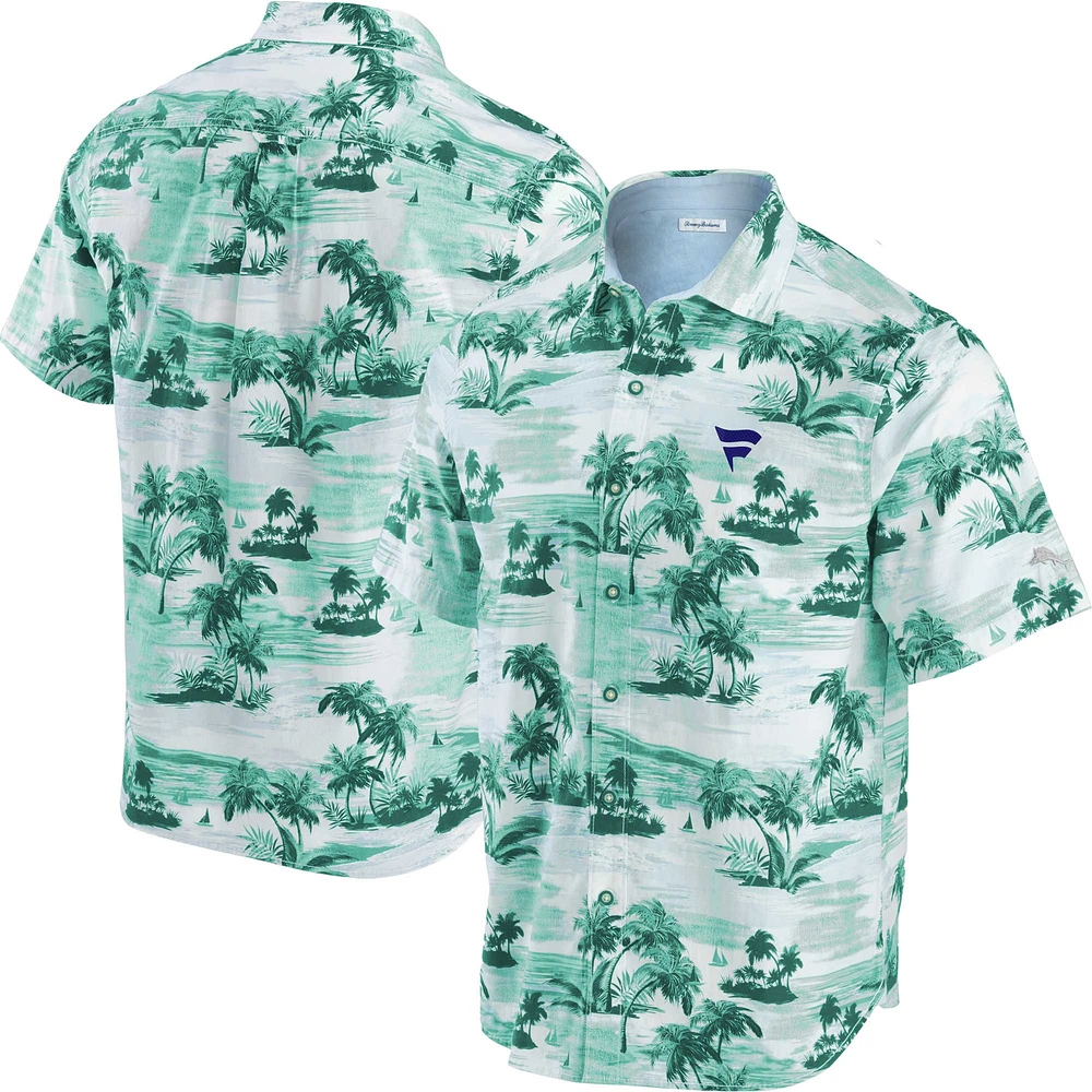 Men's Tommy Bahama Green Fanatics Corporate Tropical Horizons Button-Down Shirt