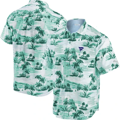 Men's Tommy Bahama Green Fanatics Corporate Tropical Horizons Button-Down Shirt