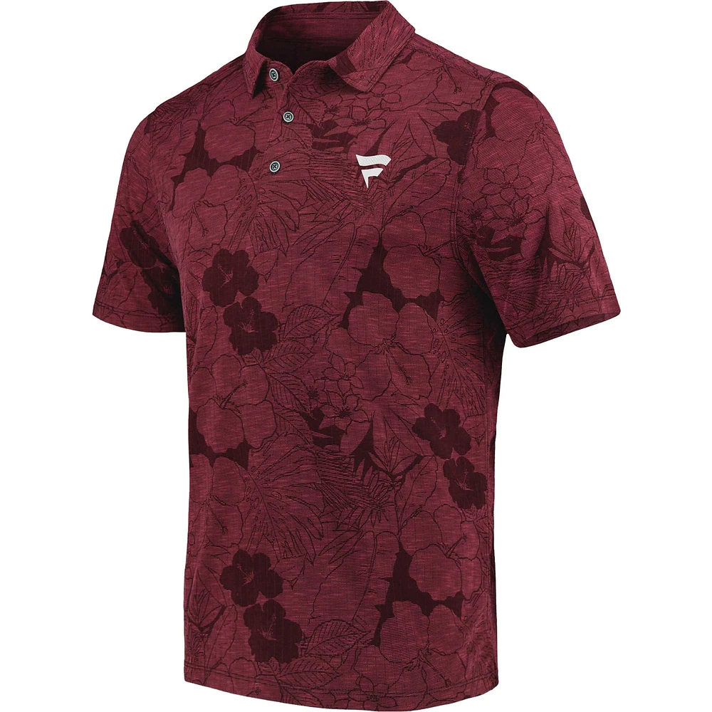 Men's Tommy Bahama Maroon Fanatics Corporate Miramar Blooms Polo