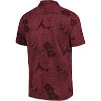 Men's Tommy Bahama Maroon Fanatics Corporate Miramar Blooms Polo