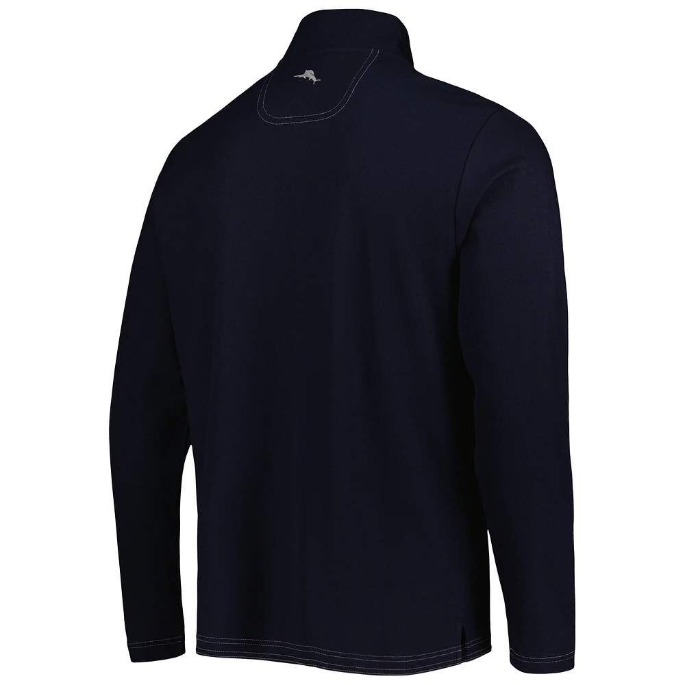 Men's Tommy Bahama Navy Fanatics Corporate Sport Emfielder 2.0 IslandZone Half-Zip Jacket