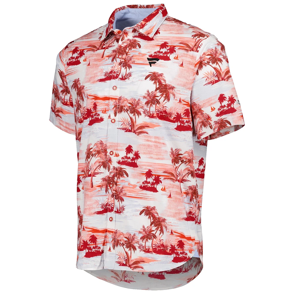 Men's Tommy Bahama Red Fanatics Corporate Tropical Horizons Button-Down Shirt