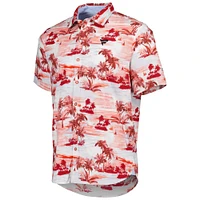 Men's Tommy Bahama Red Fanatics Corporate Tropical Horizons Button-Down Shirt