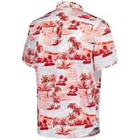 Men's Tommy Bahama Red Fanatics Corporate Tropical Horizons Button-Down Shirt