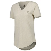 T-shirt col en V pour femme Oatmeal Fanatics de Johnnie-O