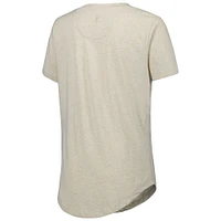 T-shirt col en V pour femme Oatmeal Fanatics de Johnnie-O