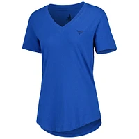 T-shirt à col en V pour femme Johnnie-O Royal Fanatics Corporate Meredith