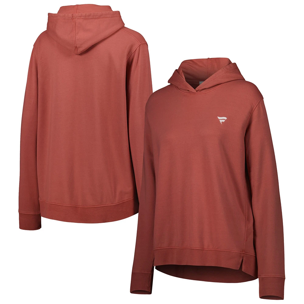 Women's Peter Millar Red Fanatics Corporate Lava Wash Tri-Blend Pullover Hoodie
