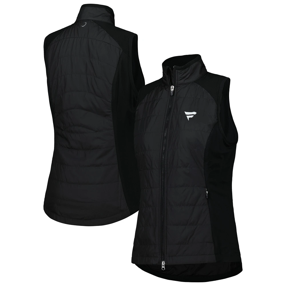 Women's Zero Restriction Black Fanatics Corporate Tess Dual Full-Zip Vest