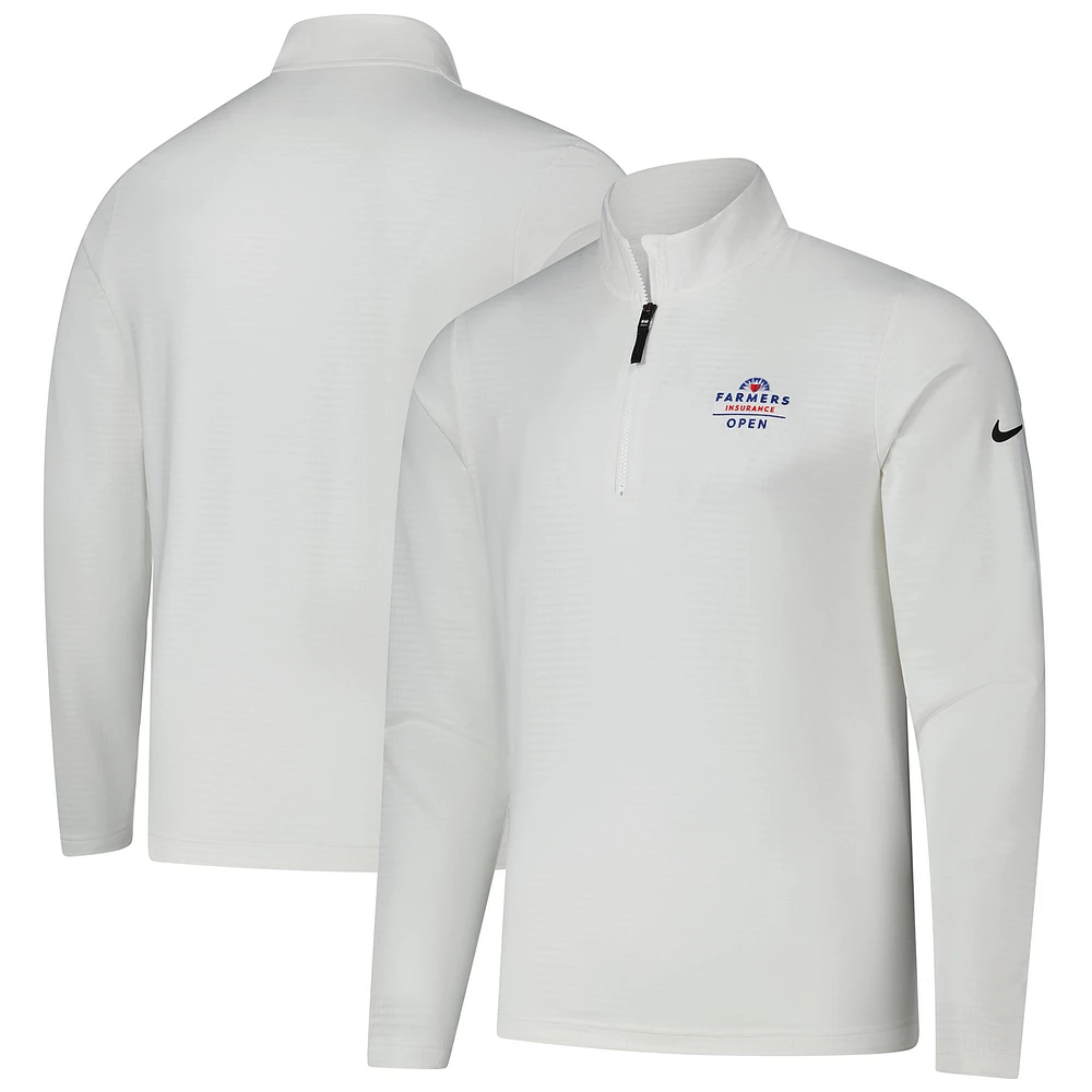 Men's Nike White Farmers Insurance Open Victory Performance Half-Zip Pullover
