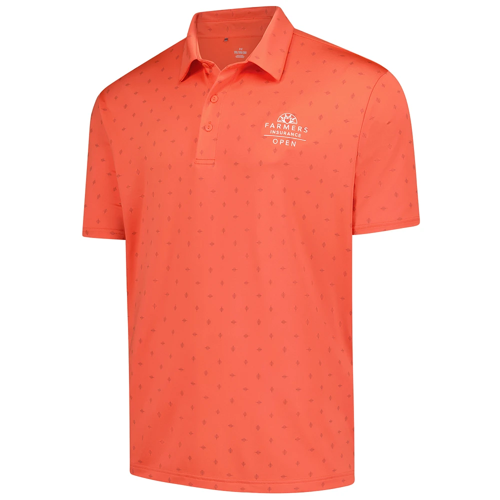 Men's Under Armour Orange 2025 Farmers Insurance Open Drive Leaf Lane Polo