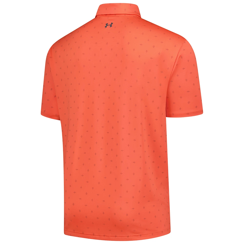 Men's Under Armour Orange 2025 Farmers Insurance Open Drive Leaf Lane Polo