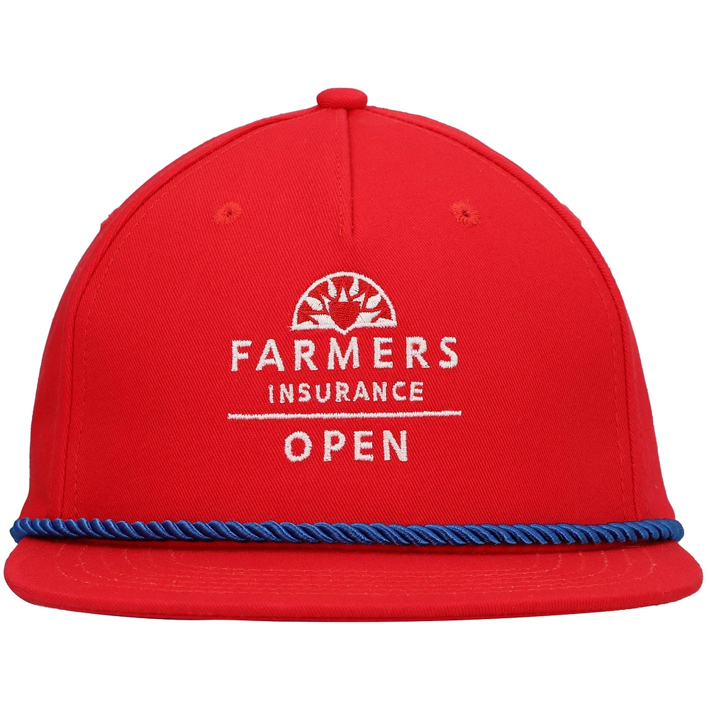 Men's Ahead Red Farmers Insurance Open Colonial Snapback Hat