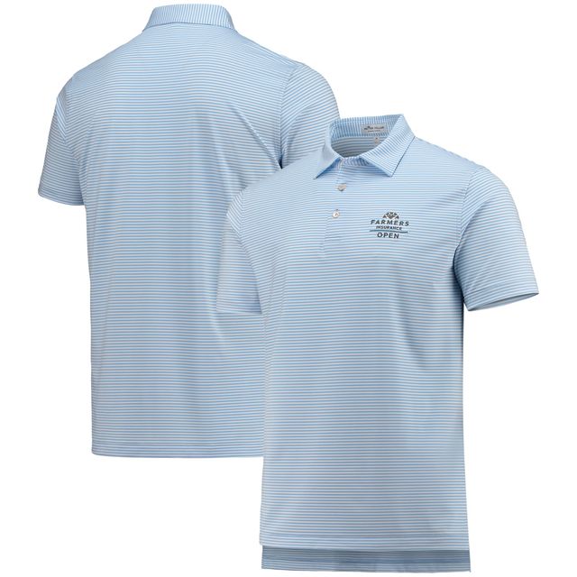 P3T FARMIN BLEU CLAIR BLANC 22 FARMER'S INSURANCE HALES PERFORMANCE JERSEY POLO POLMEN