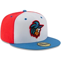 Men's New Era White/Blue Guerreros de Fayetteville Copa la Diversion 59FIFTY Fitted Hat