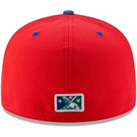 Men's New Era White/Blue Guerreros de Fayetteville Copa la Diversion 59FIFTY Fitted Hat