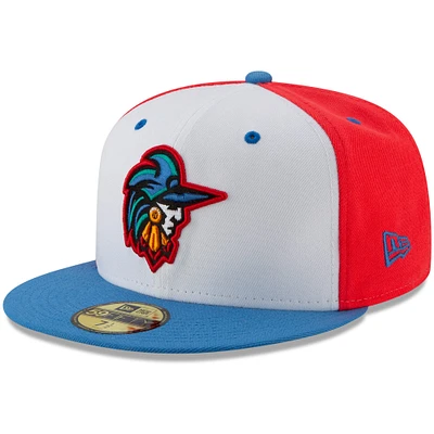 Casquette ajustée 59FIFTY Guerreros de Fayetteville Copa la Diversion New Era pour homme, blanc/bleu
