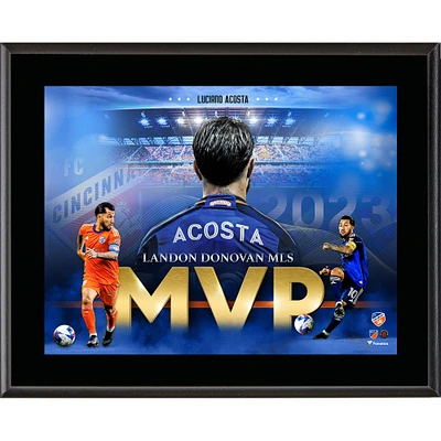Plaque sublimée du prix MVP 2023 de Luciano Acosta FC Cincinnati 10,5'' x 13''