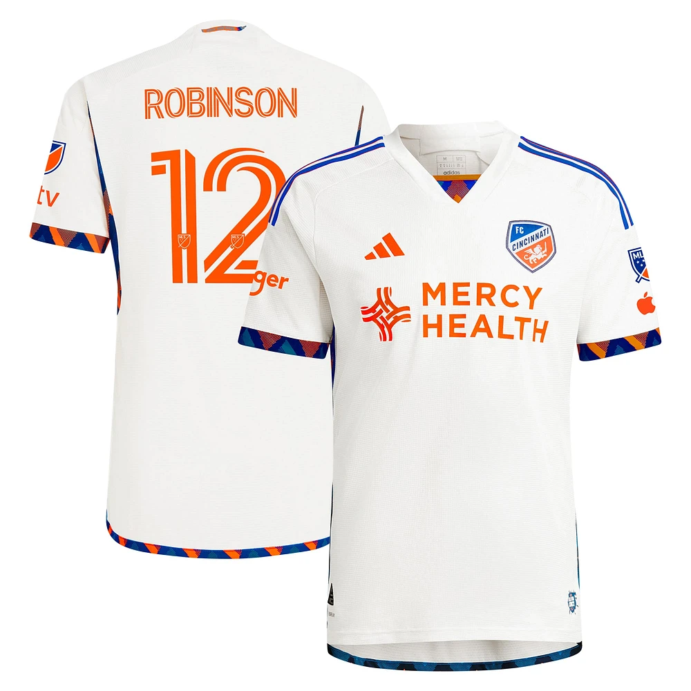 Maillot de joueur authentique adidas Miles Robinson blanc FC Cincinnati 2024 The Canvas Kit pour homme