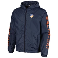 Sweat à capuche et coupe-vent entièrement zippé bleu marine FC Cincinnati Graffiti pour hommes