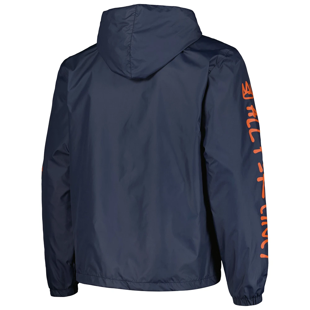 Sweat à capuche et coupe-vent entièrement zippé bleu marine FC Cincinnati Graffiti pour hommes