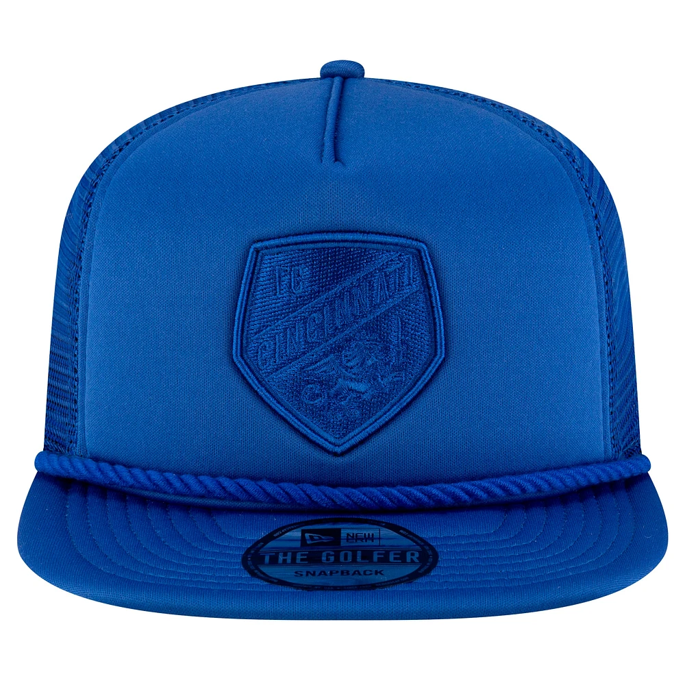 Men's New Era Blue FC Cincinnati Active Tone Golfer Snapback Hat