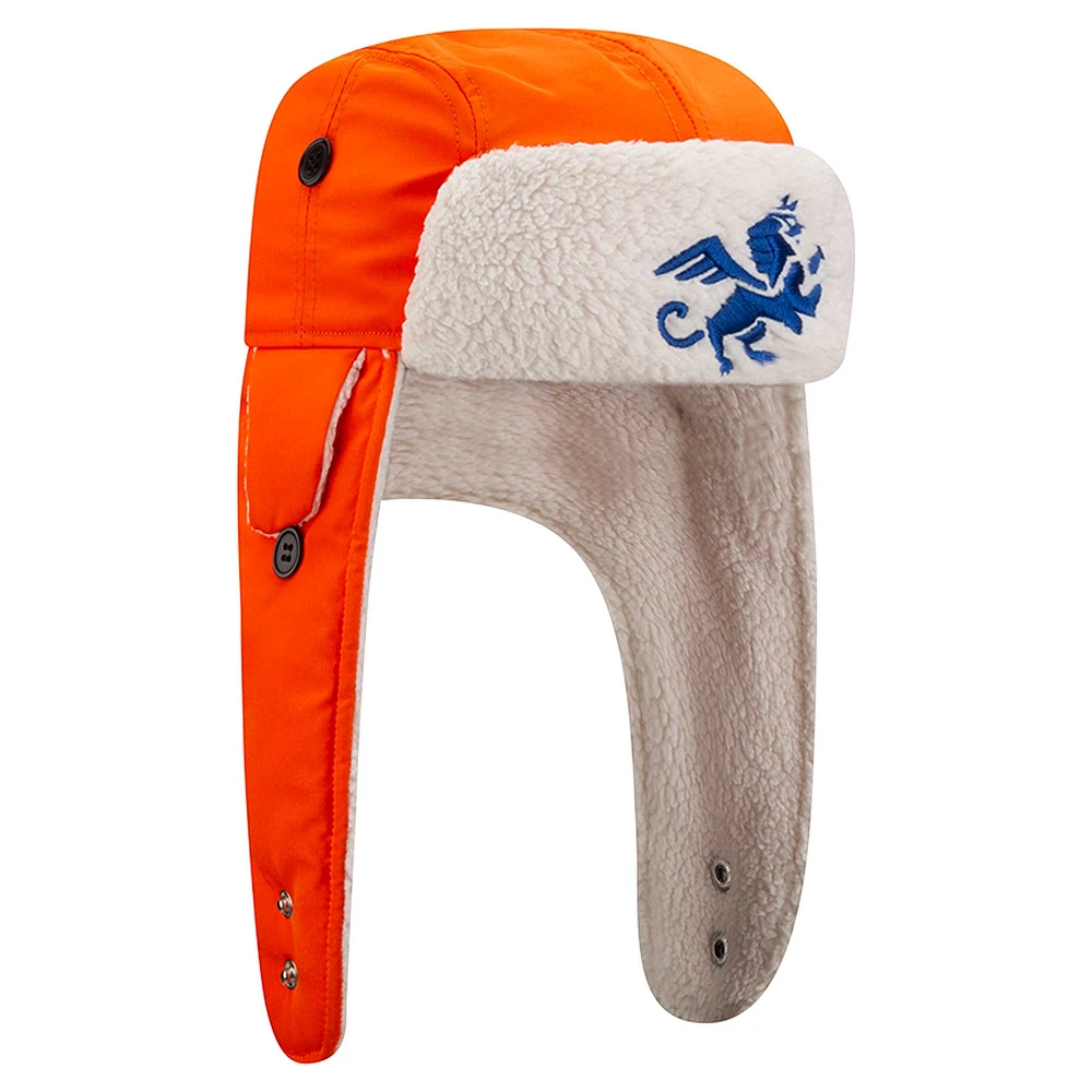 Bonnet en tricot orange FC Cincinnati Trapper de New Era pour homme