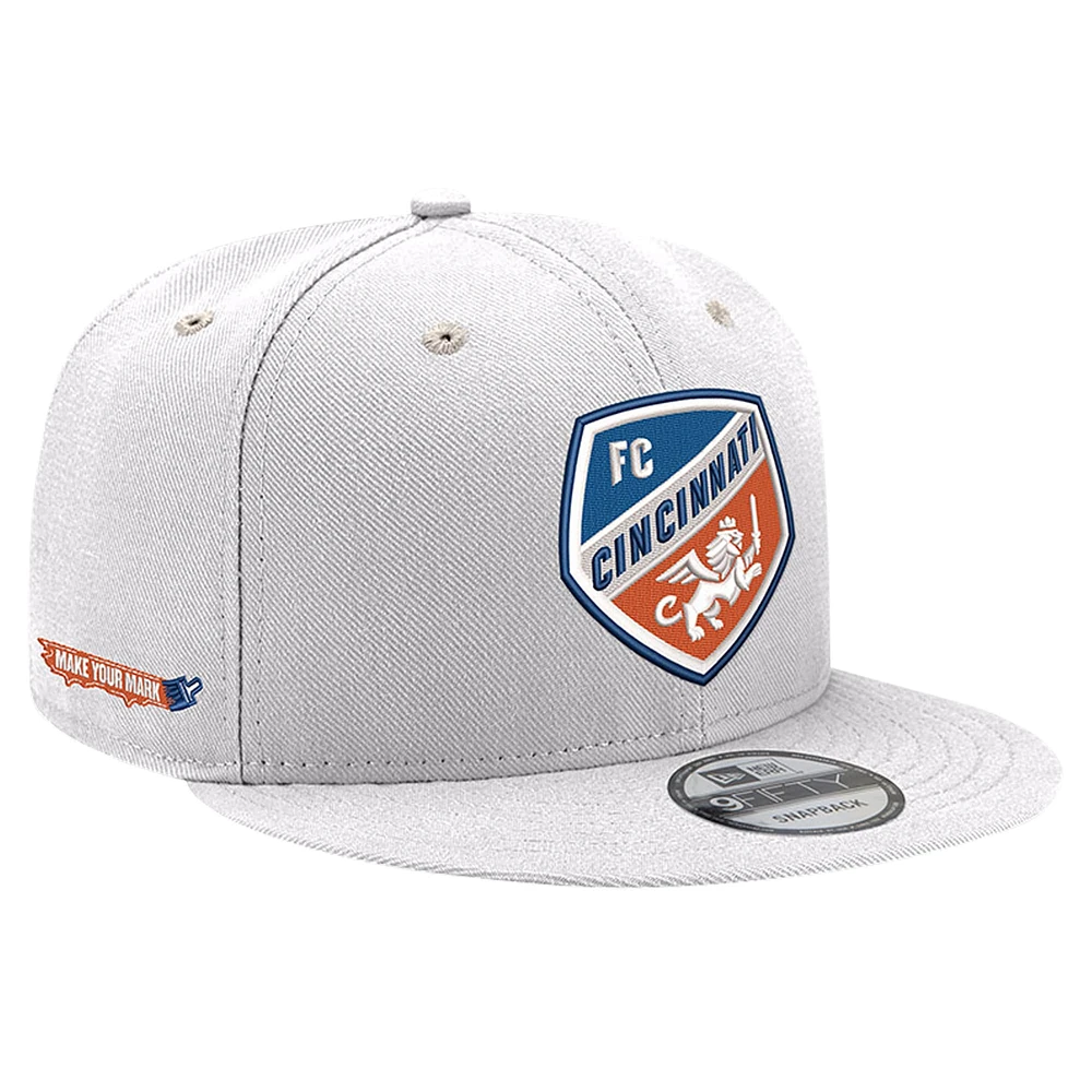 Men's New Era White FC Cincinnati Jersey Hook 9FIFTY Snapback Hat