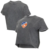 T-shirt court en tissu vieilli Concepts Sport Charcoal FC Cincinnati pour femme