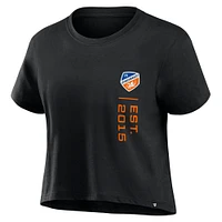 Women's Fanatics Black FC Cincinnati Chip Pass Fashion Cropped T-Shirt