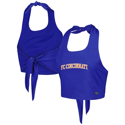 Haut court dos nu Hype and Vice FC Cincinnati Tailgate bleu pour femme